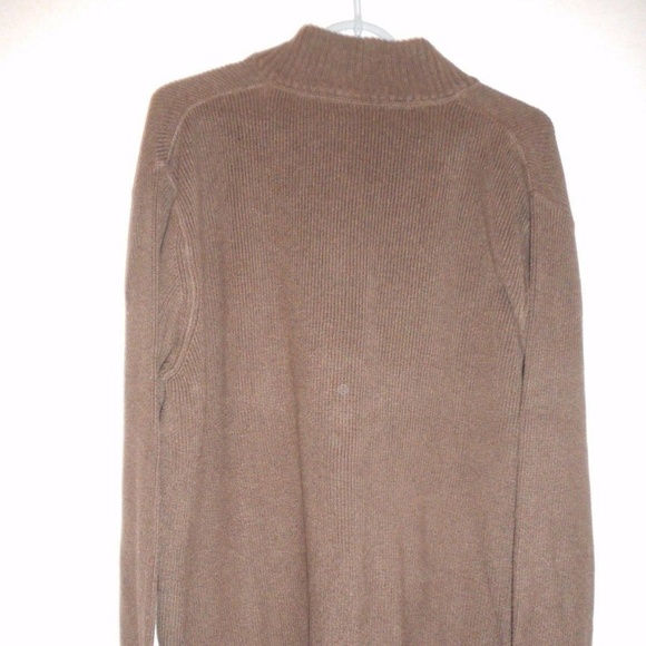 Eddie Bauer 1/4 zip style Brown sweater - Picture 5 of 6